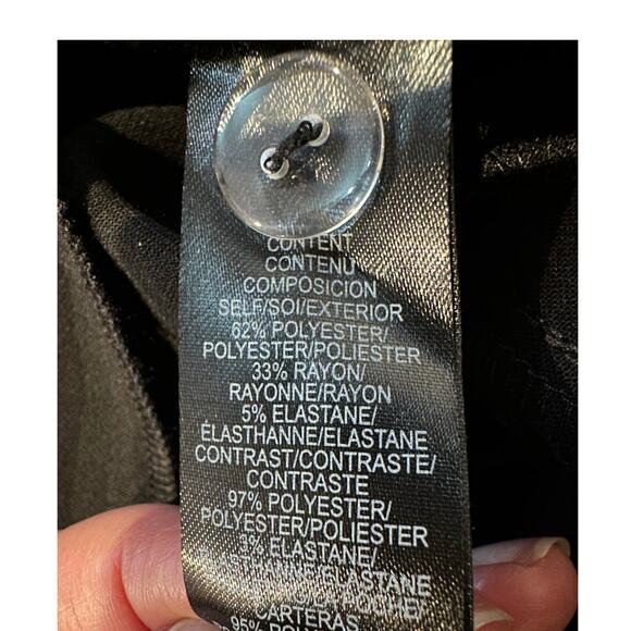 WAYF x Madeleine Women's Reverie Satin Waist Wide Leg Pants - Black - Sz Medium - Picture 5 of 7